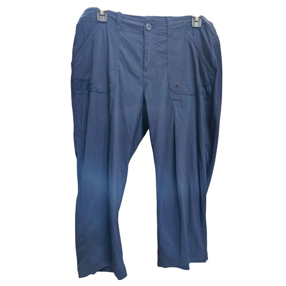 Columbia PFG Convertible Cargo Pants Capris Cropped Blue Womens - Picture 1 of 4